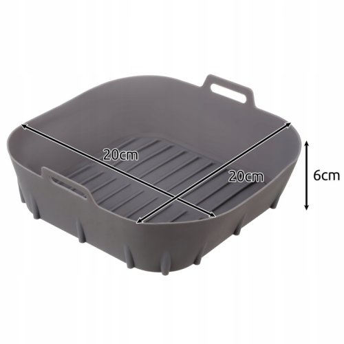 Ruhhy 25464 Silikónová forma na teplovzdušnú fritézu sivá