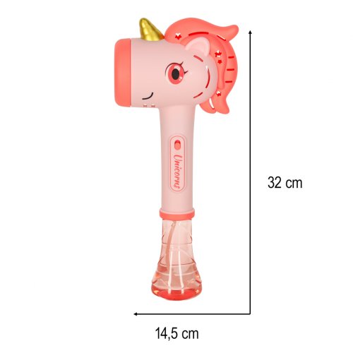 KIK KX3252 Pištoľ na bublifuky Unicorn ružová
