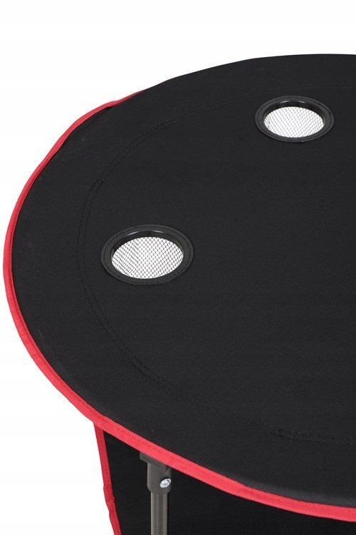 KIK KX3261 Skladací kempingový stolík s držiakmi na poháre 70 cm, čierny