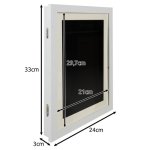 Kruzzel 25418 Umelecký fotorámik 33 x 24 x 3 cm, A4, biely