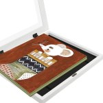 Kruzzel 25418 Umělecký fotorámeček 33 x 24 x 3 cm, A4, bílý