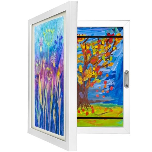 Kruzzel 25419 Umělecký fotorámeček 33 x 24 x 3 cm, A4, bílý