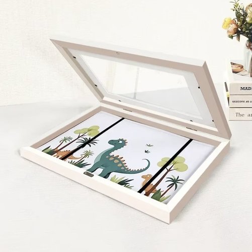 Kruzzel 25419 Umělecký fotorámeček 33 x 24 x 3 cm, A4, bílý