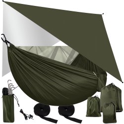 Trizand 25364 Turistická hamaka s moskytiérou 260 x 140 cm zelená