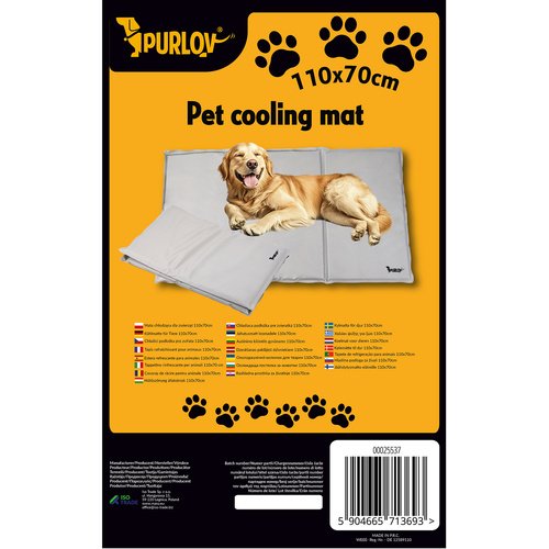 Purlov 25537 Chladicí podložka pro psa nebo kočku 110 x 70 cm šedá