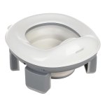 Kruzzel 25510 Dětský skládací nočník 2 v 1, šedobílý