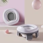 Kruzzel 25510 Dětský skládací nočník 2 v 1, šedobílý