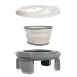 Kruzzel 25510 Dětský skládací nočník 2 v 1, šedobílý