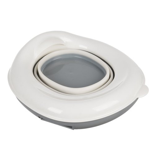 Kruzzel 25510 Dětský skládací nočník 2 v 1, šedobílý