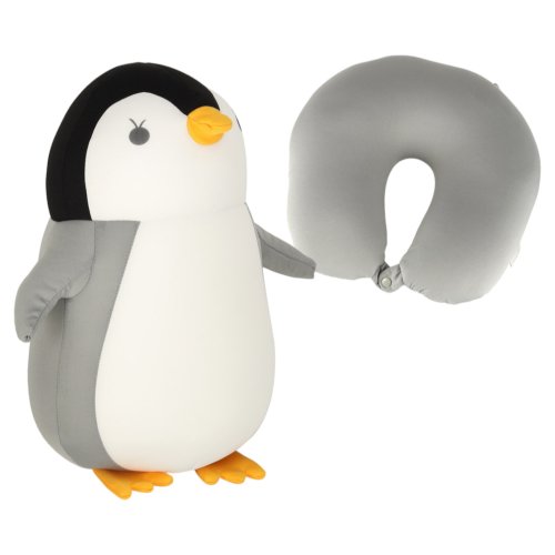 KIK KX3214 Cestovní polštářek ve tvaru tučňáka 2 v 1