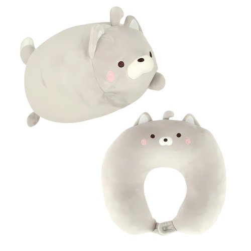 KIK KX3214 Cestovný vankúš v tvare mačky 2 v 1