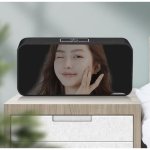 Izoxis 24736 Multifunkční zrcadlové hodiny s budíkem a teploměrem černé