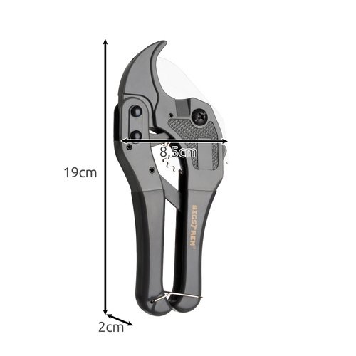 Bigstren 25066 Kliešte na plastové rúry do priemeru 42 mm, čierne