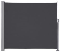 KIK KX3219 Sťahovacia bočná markíza 180 x 400 cm sivá
