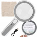 Verk 09205 Lupa s 16x LED osvetlením, 6x - 12x, biela