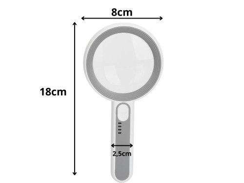 Verk 09205 Lupa s 16x LED osvetlením, 6x - 12x, biela