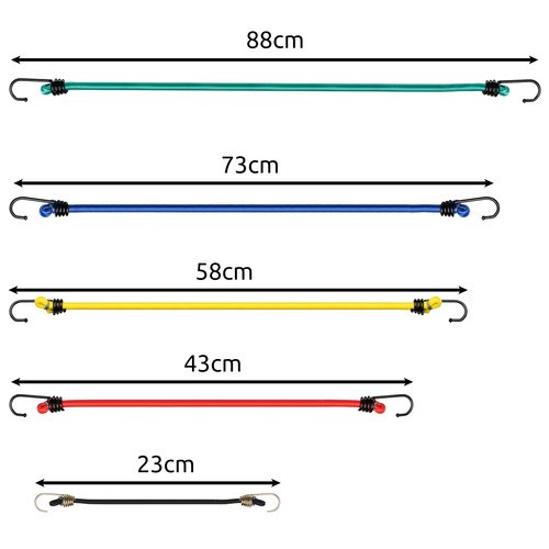 Xtrobb 25363 Upínací gumy s háky, 12 ks