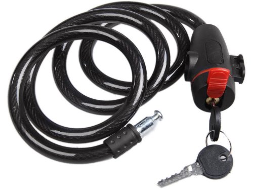 Verk 14551 Zámok na bicykel - kábel, 120 cm, 2 kľúče, čierny