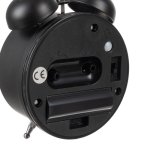 Izoxis 25473 Retro analógový budík s LED podsvietením 12,5 x 9 cm čierny