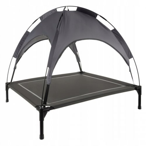 Purlov 25428 Pelech pre psa s baldachýnom 90 x 90 x 70 cm, sivý