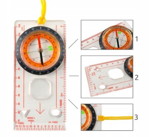 Trizand 7953 Kompas mapový s lupou 3 ks