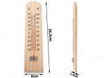 Verk 07184 Teploměr venkovní 26 cm dřevěný, 2 ks