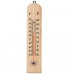 Verk 07184 Teploměr venkovní 26 cm dřevěný, 2 ks