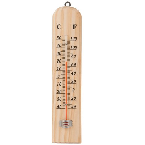 Verk 07184 Teploměr venkovní 26 cm dřevěný, 2 ks
