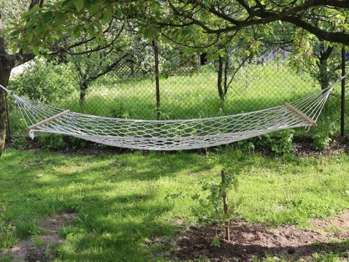 Verk 01285 Hojdacia sieť s priečniky 190cm biela
