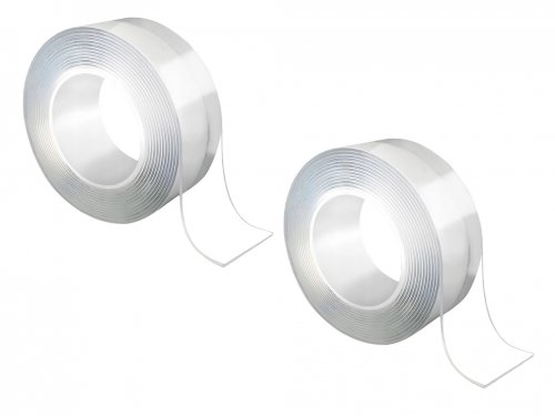 Malatec Obojstranná NANO lepiaca páska transparentná 30 mm x 3 m, 2 ks
