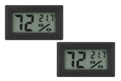 Ruhhy 9310 Digitálny LCD teplomer a vlhkomer interný k panelu, 2 ks