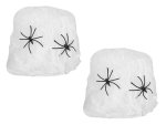 Malatec 19759 Umělá pavučina s pavouky bílá, 2 ks