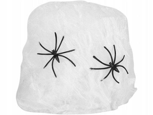 Malatec 19759 Umělá pavučina s pavouky bílá, 2 ks