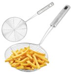 Pronett XJ5270 Kuchyňská naběračka na fritování, pěnu, 15 cm, nerez, 4 ks