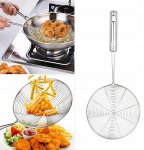 Pronett XJ5270 Kuchynská naberačka na vyprážanie, penová, 15 cm, nerezová oceľ, 4 ks