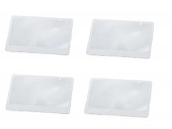 Verk 09122 Fresnelova obdĺžniková lupa na čítanie 85 x 55 mm, 4 ks