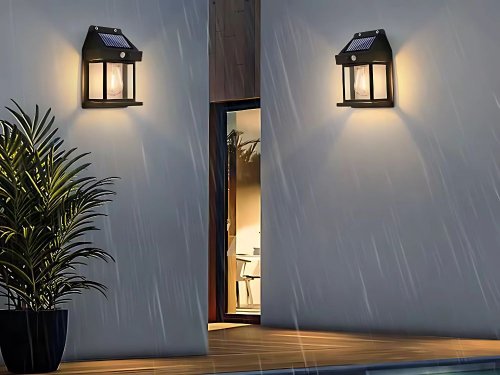 Verk 12331 Solární venkovní osvětlení s pohybovým a soumrakovým senzorem, 600 lm