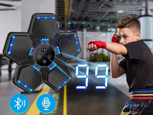 Gordon G859 Elektronický boxerský nástenný terč s rukavicami, Bluetooth, čierny