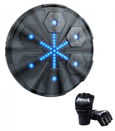 Gordon G858 Elektronický boxovací nástěnný terč s rukavicemi, Bluetooth, černý