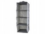 Verk 01326 Závesný organizér s 4 priehradkami 30x30x80cm šedá