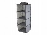 Verk 01326 Závesný organizér s 4 priehradkami 30x30x80cm šedá