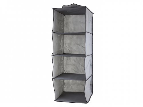 Verk 01326 Závesný organizér s 4 priehradkami 30x30x80cm šedá