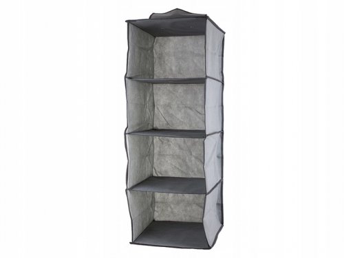 Verk 01326 Závesný organizér s 4 priehradkami 30x30x80cm šedá