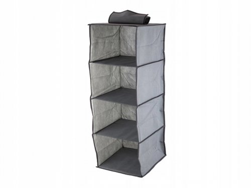 Verk 01326 Závesný organizér s 4 priehradkami 30x30x80cm šedá