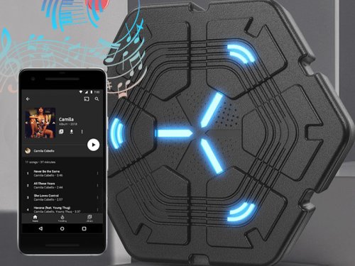 Gordon G857 Elektronický boxovací terč na stenu s rukavicami, Bluetooth, čierny