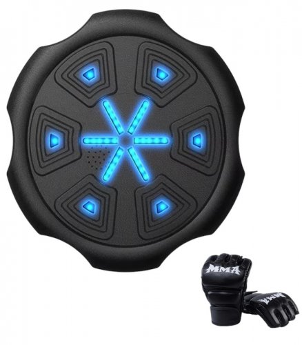 Gordon G856 Elektronický boxovací nástěnný terč s rukavicemi, Bluetooth, černý