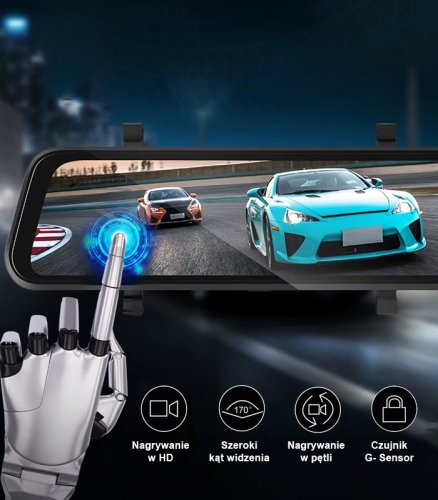 Gordon G854 Kamera do auta s parkovací kamerou, HD, LCD 10"