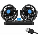 APT AG890 Dvojitý ventilátor do auta černý