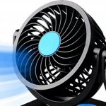 APT AG890 Dvojitý ventilátor do auta černý