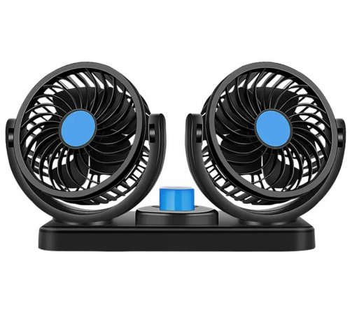 APT AG890 Dvojitý ventilátor do auta černý